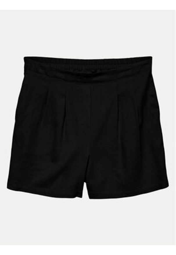 Vero Moda Szorty materiałowe Jesmilo 10279694 Czarny Regular Fit. Kolor: czarny. Materiał: wiskoza, len