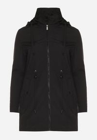 Born2be - Czarna Kurtka Parka z Odpinanym Kapturem Delavin. Okazja: na co dzień. Kolekcja: plus size. Kolor: czarny. Materiał: jeans. Styl: klasyczny, casual #6