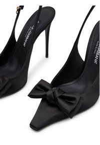 DOLCE & GABBANA - Dolce&Gabbana Sandały CG0844 A3I64 Czarny. Kolor: czarny. Materiał: materiał