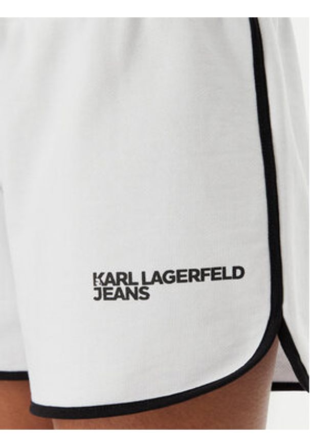Karl Lagerfeld Jeans Szorty sportowe B2W10125 Biały Regular Fit. Kolor: biały. Materiał: bawełna