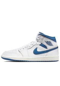 Buty Nike Air Jordan 1 Mid SE FN5215-141 - białe. Kolor: biały. Materiał: guma, skóra, syntetyk, materiał. Szerokość cholewki: normalna #1