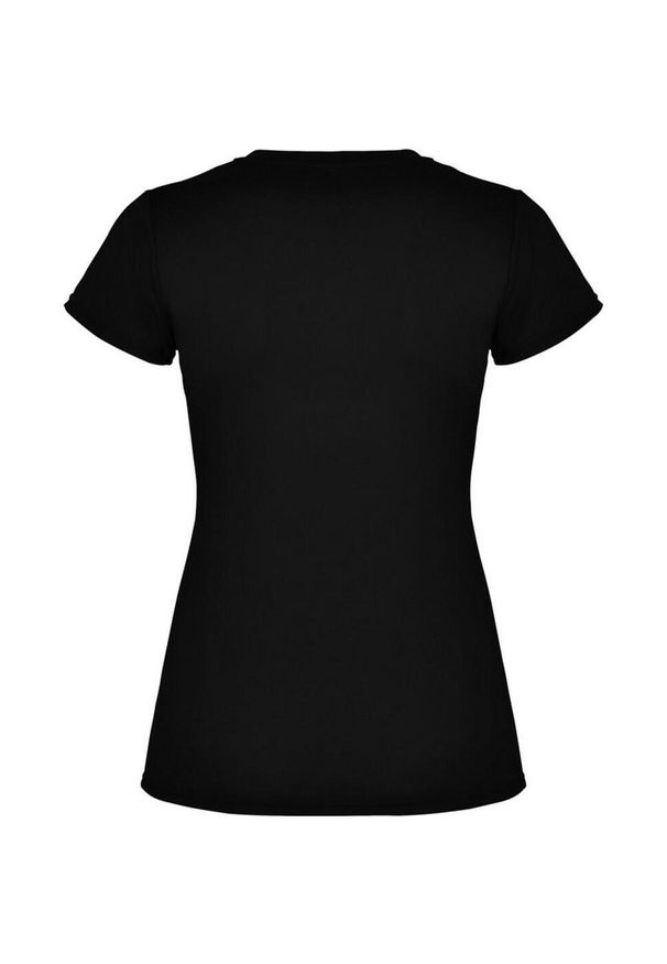 ROLY - Damska Koszulka Sportowa Montecarlo Z Krótkim Rękawem. Kolor: czarny. Długość rękawa: krótki rękaw. Długość: krótkie. Sport: turystyka piesza