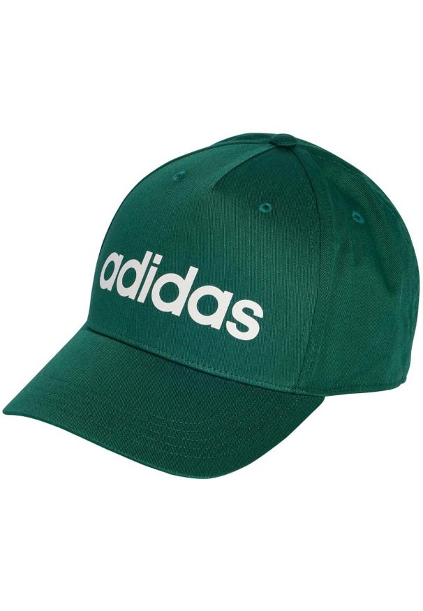 Adidas - Czapka z daszkiem adidas Daily Cap. Kolor: zielony. Materiał: materiał. Styl: klasyczny