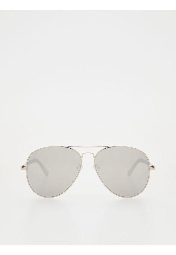 Reserved - Okulary przeciwsłoneczne aviator - srebrny. Kolor: srebrny