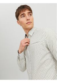 Jack & Jones - Jack&Jones Koszula 12235969 Biały Slim Fit. Kolor: biały. Materiał: bawełna