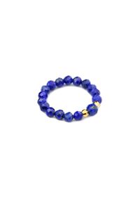 Brazi Druse Jewelry - Pierścionek Lapis Lazuli. Materiał: pozłacane, złote, srebrne. Kamień szlachetny: lapis lazuli