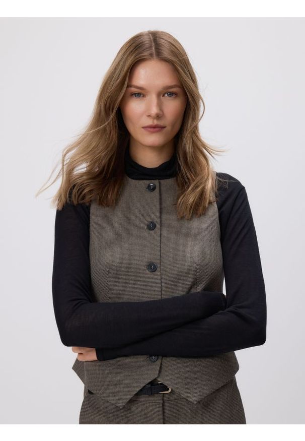 Reserved - Taliowana kamizelka - wielobarwny. Materiał: tkanina, bawełna, wiskoza