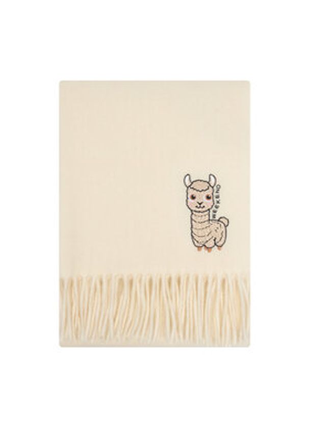 Weekend Max Mara Szalik Fascia 2615541034 Écru. Materiał: wełna