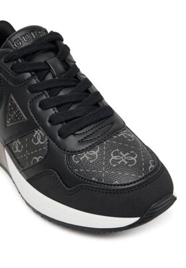 Guess Sneakersy FLFMIC ELE12 Czarny. Kolor: czarny. Materiał: skóra