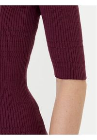 TwinSet - TWINSET Sweter 252TP3240 Bordowy Regular Fit. Kolor: czerwony. Materiał: wiskoza