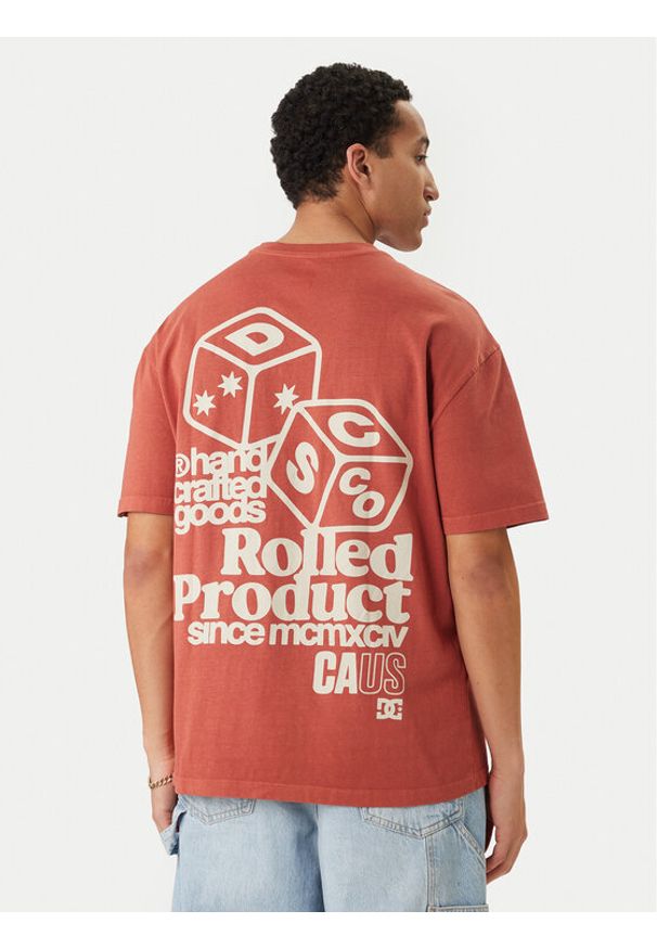 DC Shoes T-Shirt High Rollin EDYZT04367 Pomarańczowy Regular Fit. Kolor: pomarańczowy. Materiał: bawełna