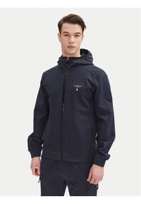 Aeronautica Militare Kurtka przejściowa 251AF497F559 Granatowy Regular Fit. Kolor: niebieski. Materiał: syntetyk, wiskoza