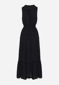 Born2be - Czarna Sukienka o Rozkloszowanym Kroju Bez Rękawów z Kopertowym Dekoltem Filoria. Typ kołnierza: dekolt kopertowy. Kolor: czarny. Długość rękawa: bez rękawów. Typ sukienki: kopertowe. Styl: elegancki #5