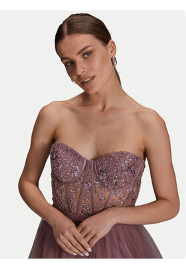 Hey Kyla Sukienka wieczorowa 5AI073HK Różowy Regular Fit. Kolor: różowy. Materiał: syntetyk. Styl: wizytowy