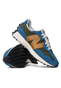 Sneakersy męskie niebieskie New Balance MS327LE1. Okazja: do pracy, na spacer, na co dzień. Kolor: niebieski. Sport: turystyka piesza