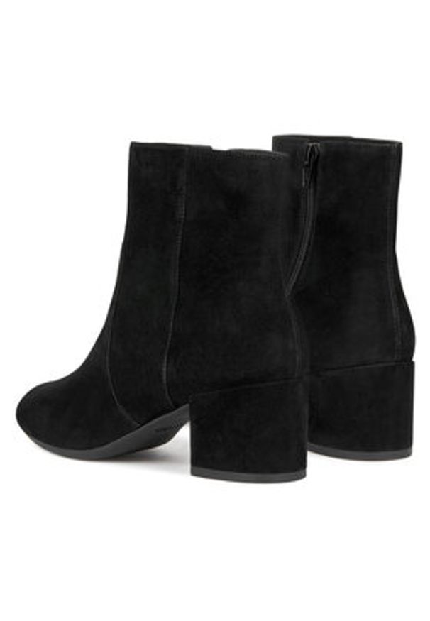 Geox Botki D Eleana D36TWD 00021 C9999 Czarny. Kolor: czarny. Materiał: zamsz, skóra