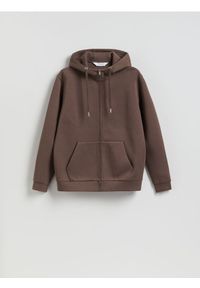 Reserved - Bluza z kapturem - beżowy. Typ kołnierza: kaptur. Kolor: beżowy. Materiał: dzianina, bawełna