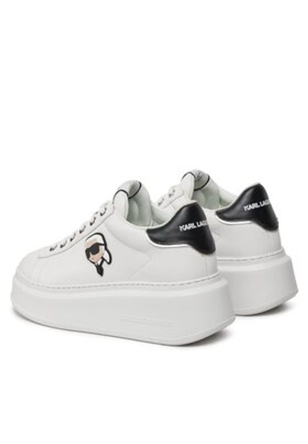 Karl Lagerfeld - KARL LAGERFELD Sneakersy KL63530N Biały. Kolor: biały. Materiał: skóra