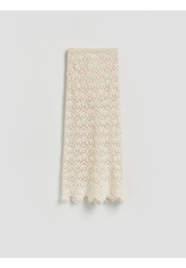 Reserved - Spódnica plażowa - beżowy. Okazja: na plażę. Kolor: beżowy. Materiał: bawełna, tkanina