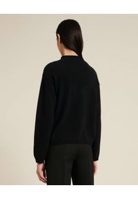 Luisa Spagnoli - LUISA SPAGNOLI - Czarny sweter z kaszmirem Copper. Kolor: czarny. Materiał: kaszmir. Długość rękawa: długi rękaw. Długość: długie. Wzór: haft #4