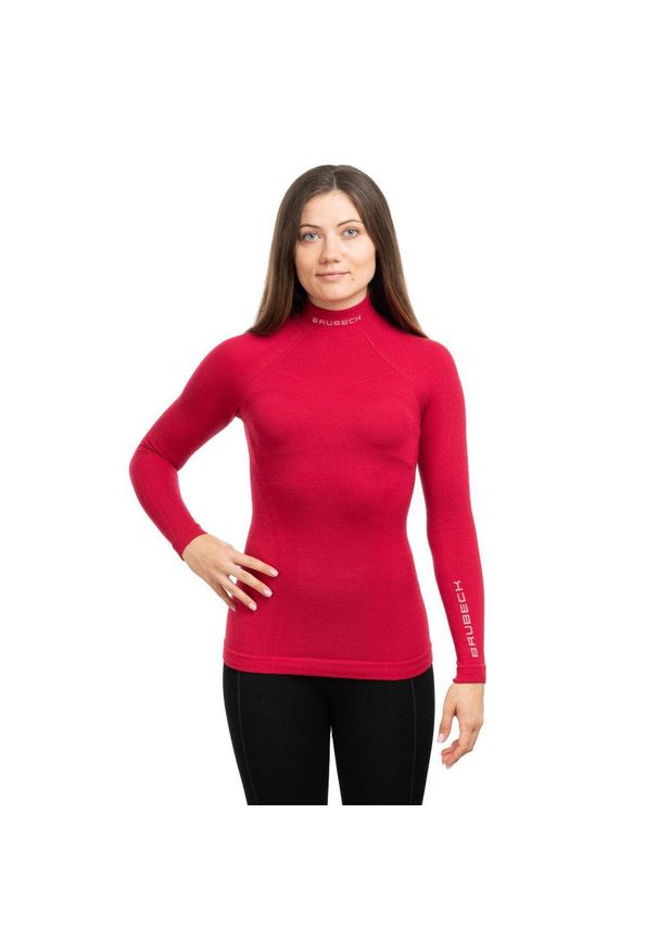 Brubeck - KOSZULKA EXTREME WOOL LS11930 DAMSKA-RASPBERRY s. Kolor: czerwony