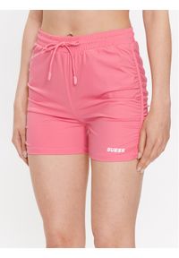 Guess Szorty sportowe Ella V3GD14 MC04A Różowy Slim Fit. Kolor: różowy. Materiał: syntetyk #1