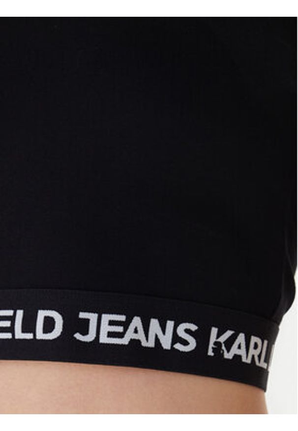 Karl Lagerfeld Jeans Top B1W17048 Czarny Slim Fit. Kolor: czarny. Materiał: bawełna