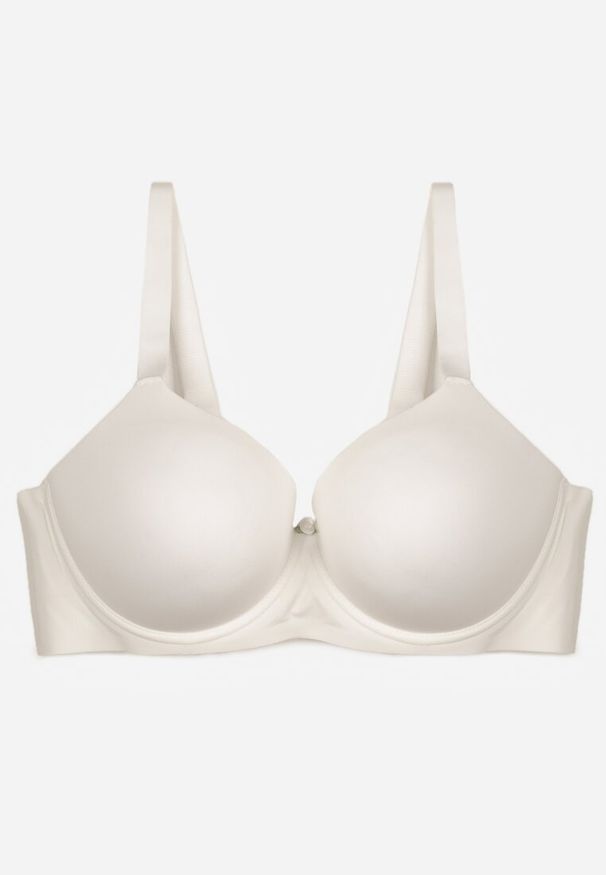 Renee - Biały Klasyczny Biustonosz o Gładkiej Fakturze Adriaros. Kolor: biały. Wzór: gładki