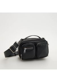Reserved - Mała torebka z imitacji skóry - Czarny. Kolor: czarny. Materiał: skórzane. Rozmiar: małe #1