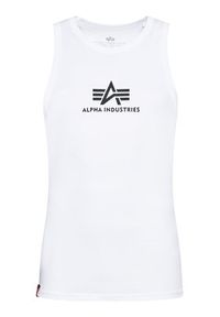 Alpha Industries Tank top Basic 126566 Biały Regular Fit. Kolor: biały. Materiał: bawełna