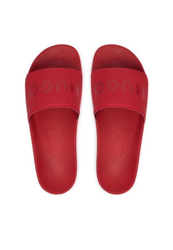 Hugo - HUGO Klapki Timein 50563418 Czerwony. Kolor: czerwony. Materiał: syntetyk