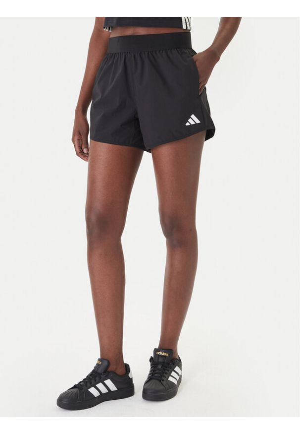 Adidas - adidas Szorty sportowe Pacer Workout Flex KC9554 Czarny Regular Fit. Kolor: czarny. Materiał: syntetyk