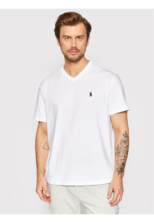 Polo Ralph Lauren T-Shirt 710708261 Biały Classic Fit. Typ kołnierza: polo. Kolor: biały. Materiał: bawełna