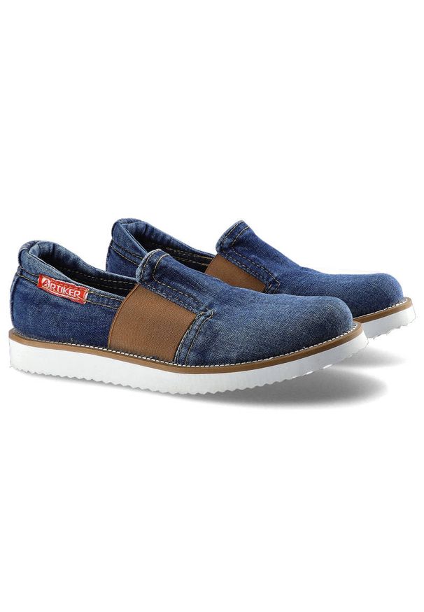 Lanqier - Półbuty ARTIKER 4GC0126 Jeans. Materiał: jeans