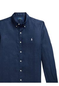 Polo Ralph Lauren Koszula 710968915506 Granatowy Regular Fit. Typ kołnierza: polo. Kolor: niebieski. Materiał: len #3