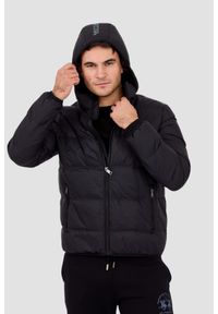 La Martina - LA MARTINA MAN Czarna pikowana męska kurtka Outerwear Basic Nylon, Rozmiar L. Kolor: czarny. Materiał: nylon. Długość rękawa: długi rękaw. Długość: długie. Styl: elegancki #8