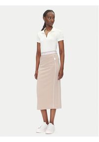 EA7 Emporio Armani Spódnica midi 7W000279 AF12501 U6155 Beżowy Regular Fit. Kolor: beżowy. Materiał: syntetyk
