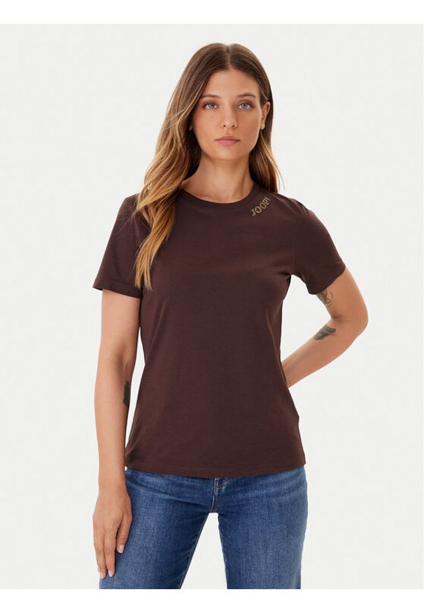 JOOP! T-Shirt 58 254JE58Tori 30048474 Brązowy Slim Fit. Kolor: brązowy. Materiał: bawełna