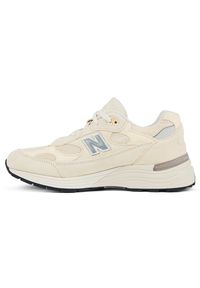 Buty unisex New Balance U992MC - beżowe. Kolor: beżowy. Materiał: zamsz, guma, materiał, syntetyk. Szerokość cholewki: normalna #2