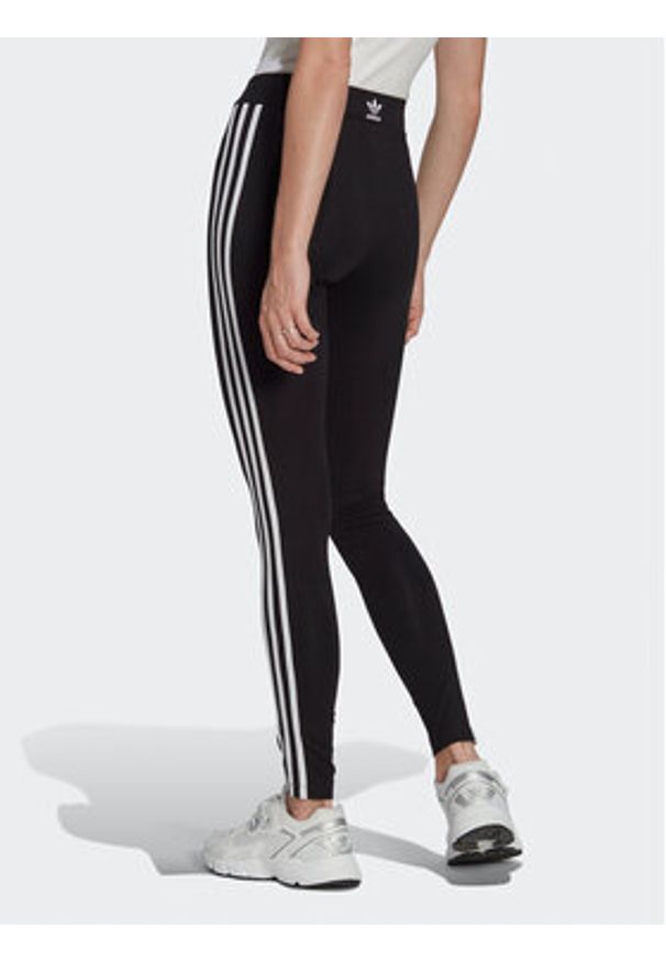 Adidas - adidas Legginsy Adicolor Classics 3-Stripes Leggings IB7383 Czarny. Kolor: czarny. Materiał: bawełna