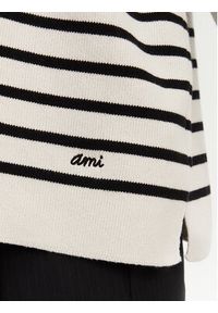 AMI PARIS - AMI Paris Sweter UKS036.KN0041 Szary Relaxed Fit. Kolor: szary. Materiał: bawełna #4