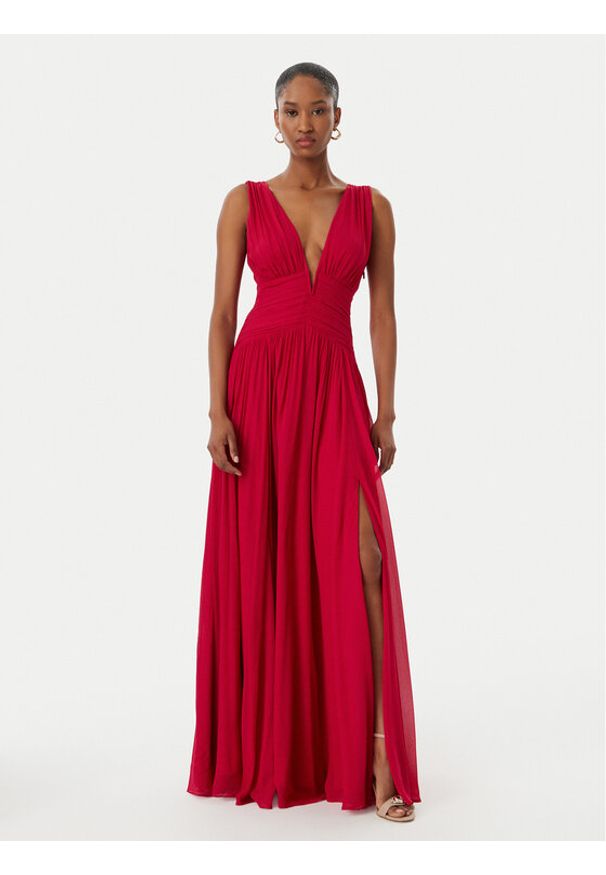 Marciano Guess Sukienka wieczorowa G6GK14 W2374 Różowy ciemny Regular Fit. Kolor: różowy. Materiał: wiskoza. Styl: wizytowy