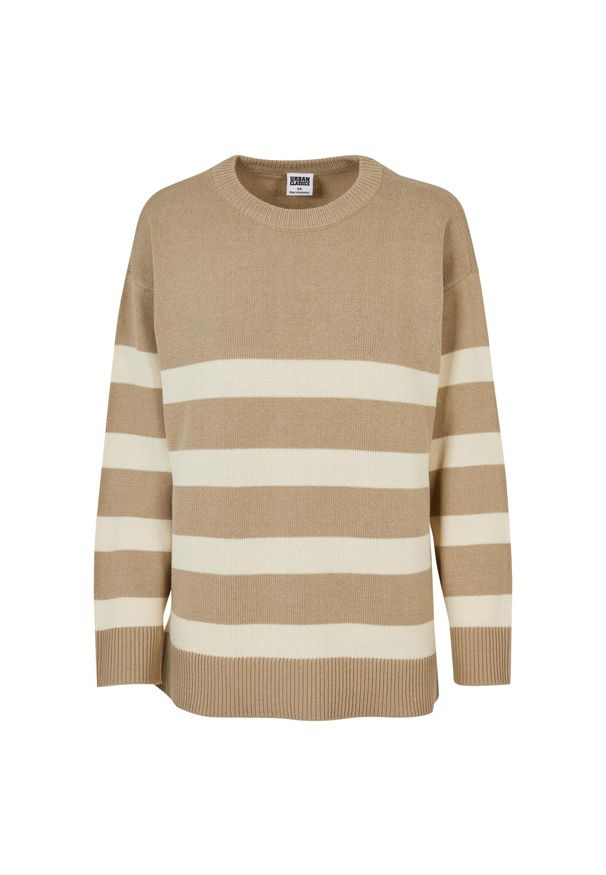 Sweter damski Urban Classics. Kolor: beżowy, biały, wielokolorowy. Materiał: polar. Sezon: zima