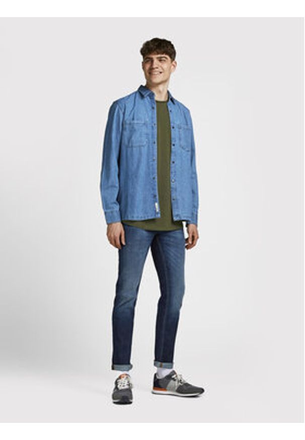 Jack & Jones T-Shirt Basher 12182498 Zielony Regular Fit. Kolor: zielony. Materiał: bawełna