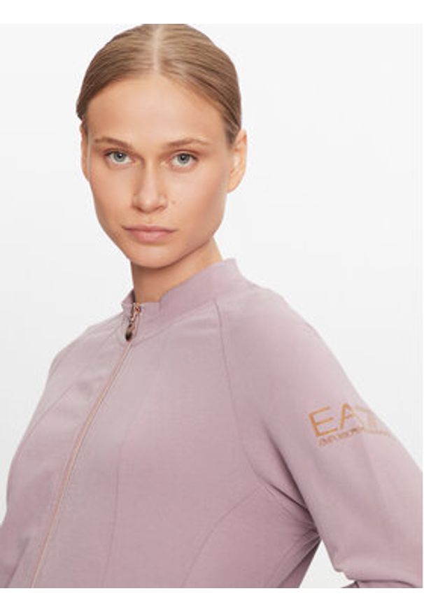 EA7 Emporio Armani Bluza 6DTM06 TJVHZ Fioletowy Regular Fit. Kolor: fioletowy. Materiał: bawełna