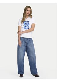 only - ONLY T-Shirt Kita 15367568 Biały Regular Fit. Kolor: biały. Materiał: bawełna #7