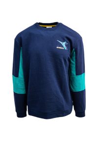 Bluza Diadora Crew Shield, Mężczyźni. Kolor: niebieski. Materiał: bawełna, materiał #1