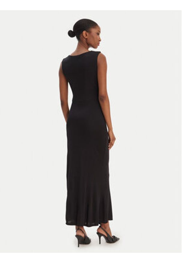 Hugo - HUGO Sukienka wieczorowa Nastasiel 50554034 Czarny Slim Fit. Kolor: czarny. Materiał: wiskoza. Styl: wizytowy