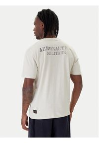 Aeronautica Militare T-Shirt 261TS2543UJ00686 Beżowy Regular Fit. Kolor: beżowy. Materiał: bawełna #2