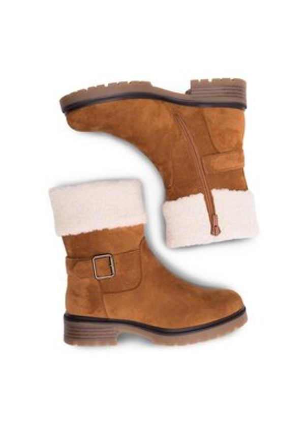 Clara Barson Botki SERENITY HL221124 Brązowy. Kolor: brązowy. Materiał: materiał